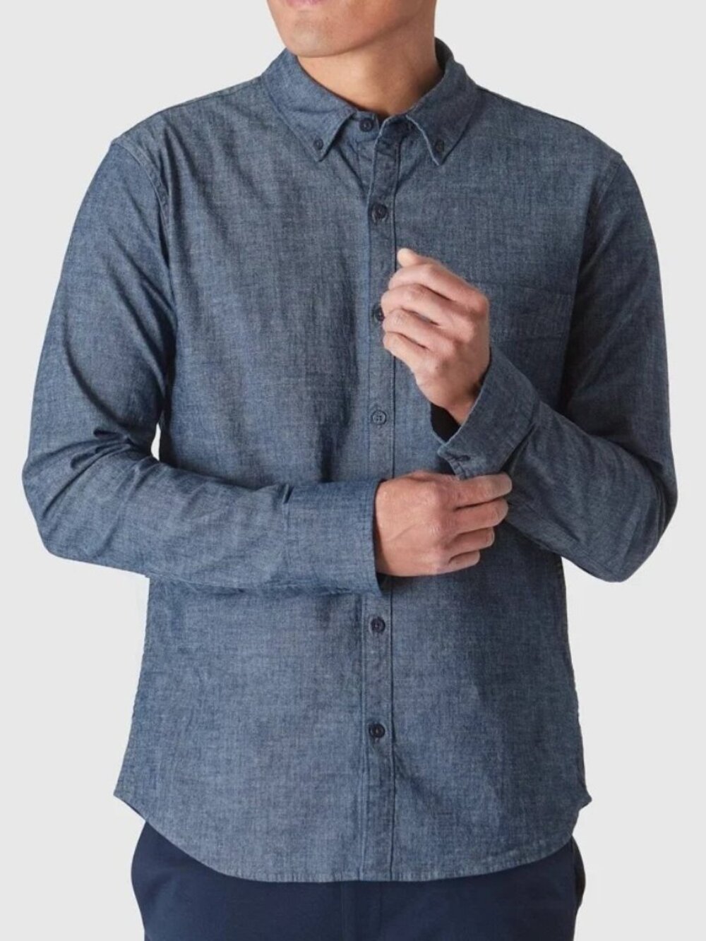 True Classic Chambray Indigo Wash Denim Shirt/28453